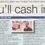 'EGO TRIP' METRO ARTICLE